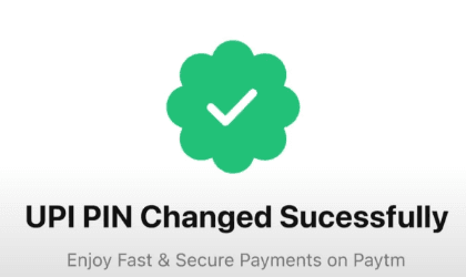 phone se Paytm UPI PIN set kare