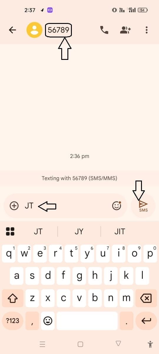 sms se ringtone set kare