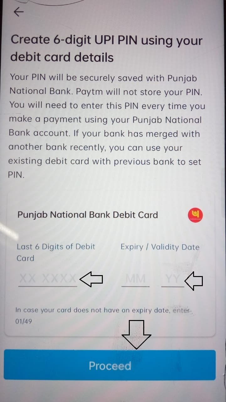 Paytm UPI PIN set