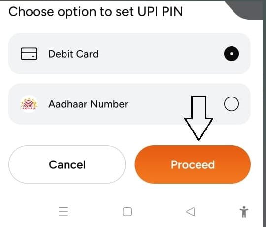 bhim upi pin set