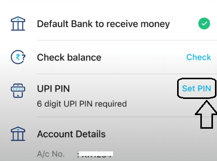 Paytm UPI PIN set