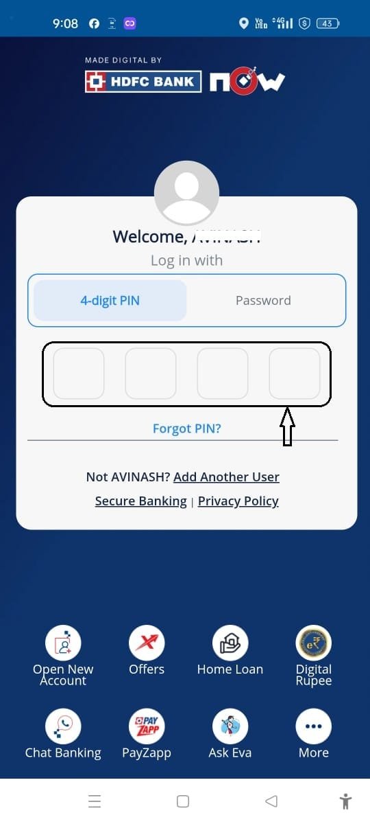 hdfc app login