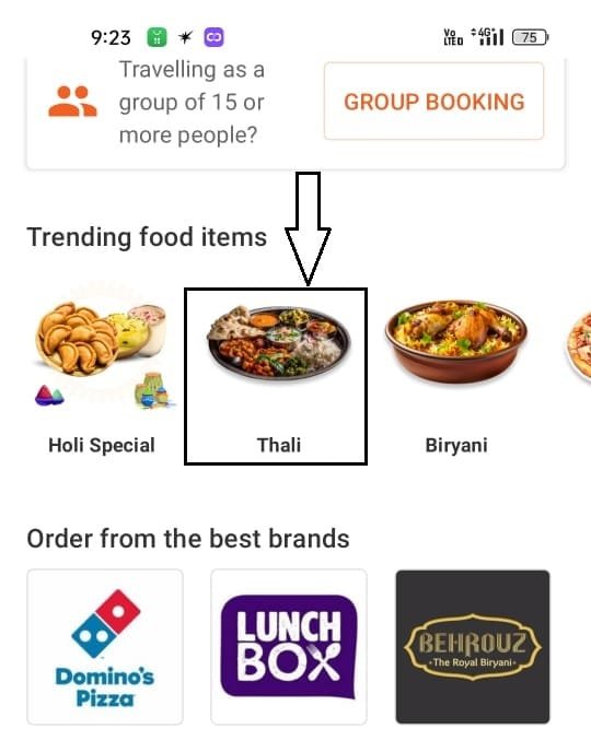IRCTC Food application