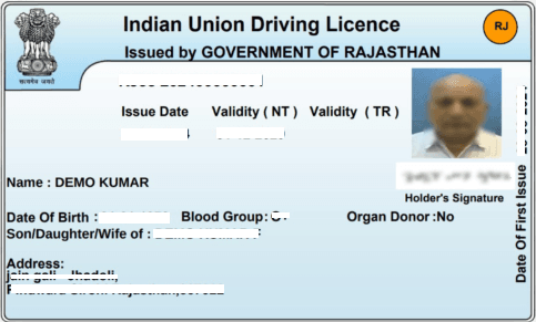 PVC Driving Licence Card