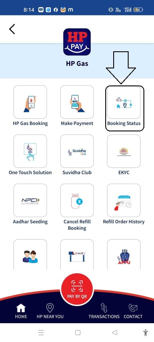 HP Pay Gas online booking 