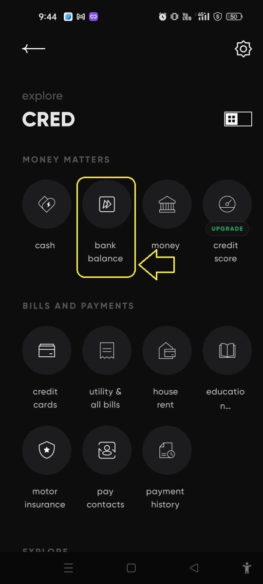cred app Balance