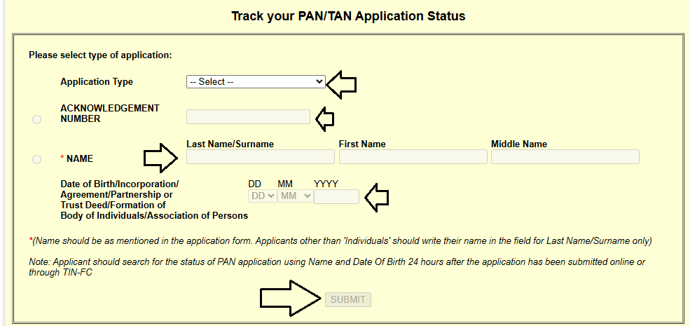 PAN Card Status check kare