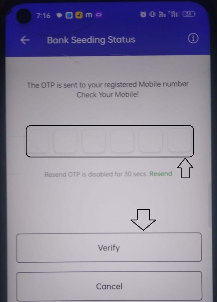 m aadhaar app OTP
