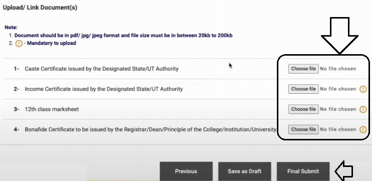 Central Sector Scholarship registration kare