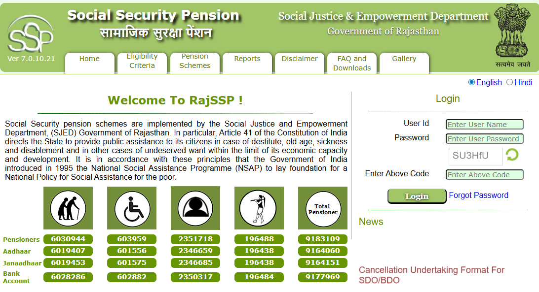 Vishesh Yogyajan Samman Pension